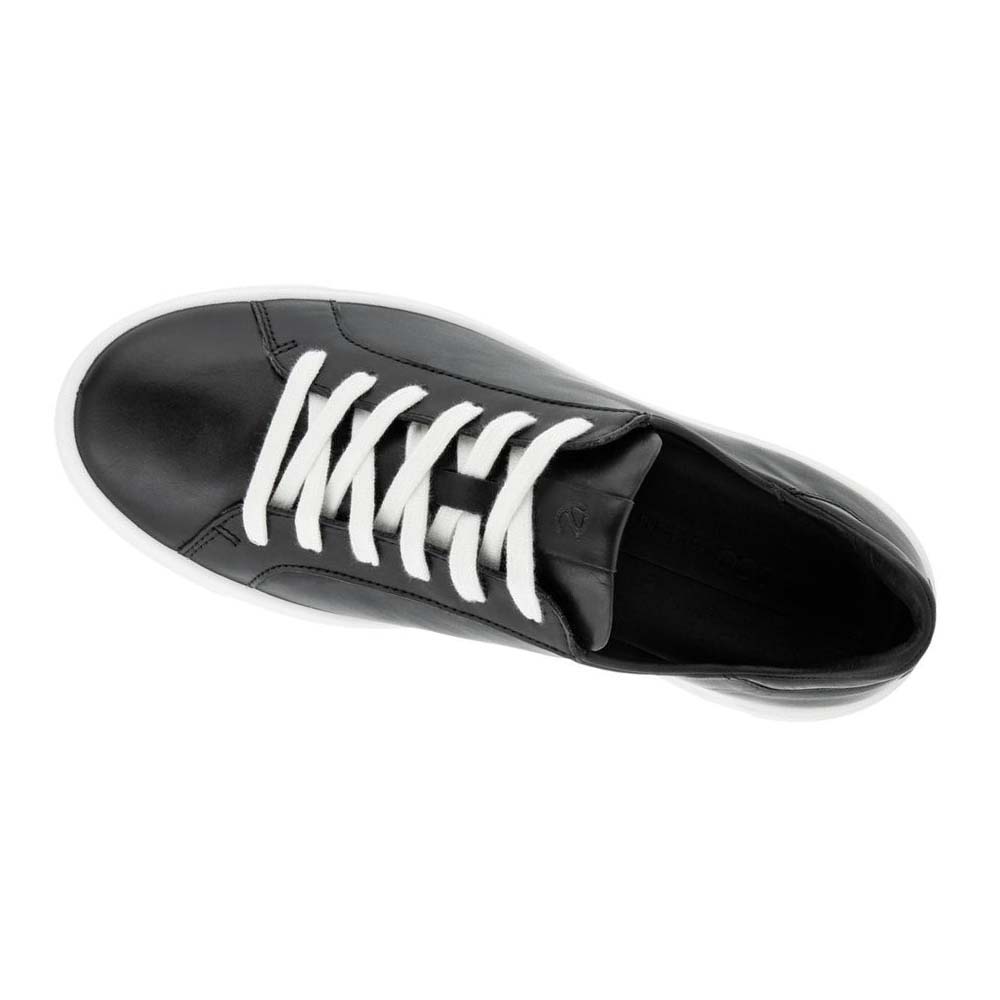 Women's Ecco Street Tray Sneakers Black | Canada 260DFM